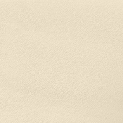 Boxspringbett mit Matratze Creme 200x200 cm Kunstleder