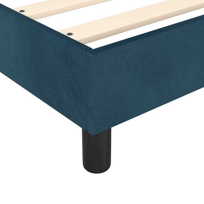 Boxspringbett mit Matratze Dunkelblau 90x190 cm Samt