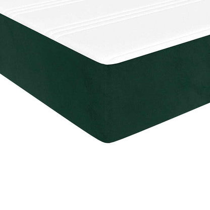 Boxspringbett mit Matratze Dunkelgrün 120x200 cm Samt
