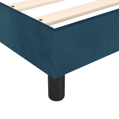 Boxspringbett mit Matratze Dunkelblau 140x190 cm Samt