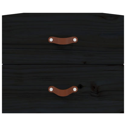 Wand-Nachttische 2 Stk. Schwarz 50x36x40 cm