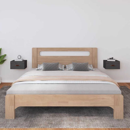 Wand-Nachttische 2 Stk. Grau 40x29,5x22 cm