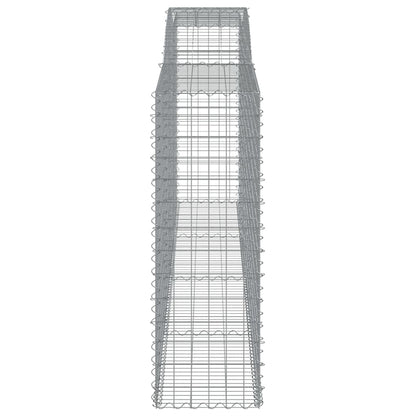 Gabionen mit Hochbogen 10 Stk 400x50x140/160cm Verzinktes Eisen