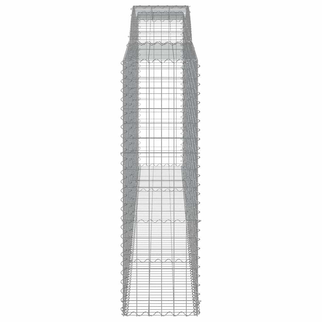 Gabionen mit Hochbogen 25 Stk 400x50x160/180cm Verzinktes Eisen