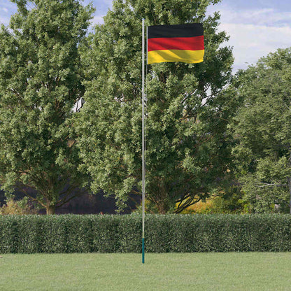 Flagge Deutschlands mit Mast 6,08 m Aluminium