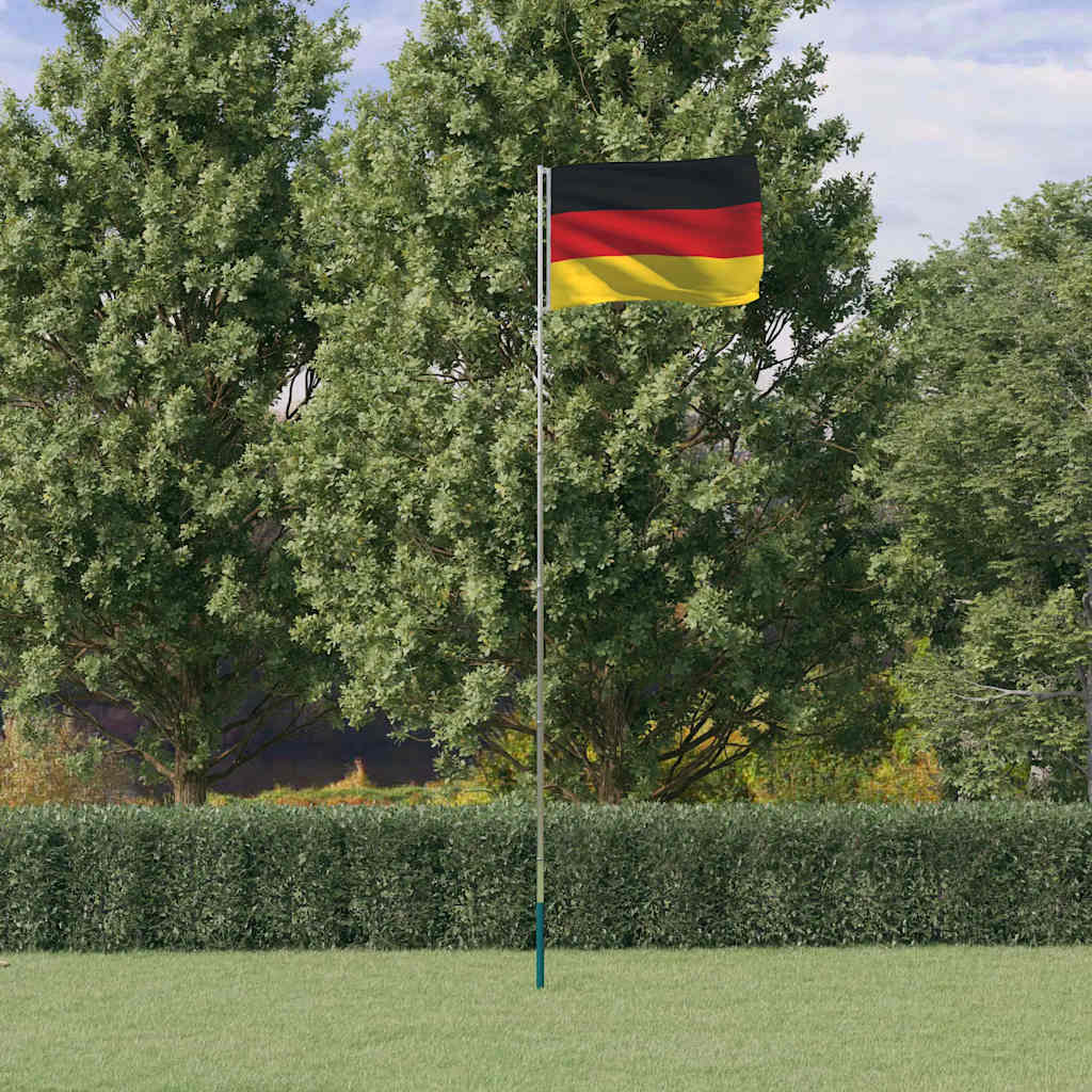 Flagge Deutschlands mit Mast 5,5 m Aluminium