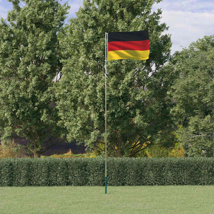 Flagge Deutschlands mit Mast 5,5 m Aluminium