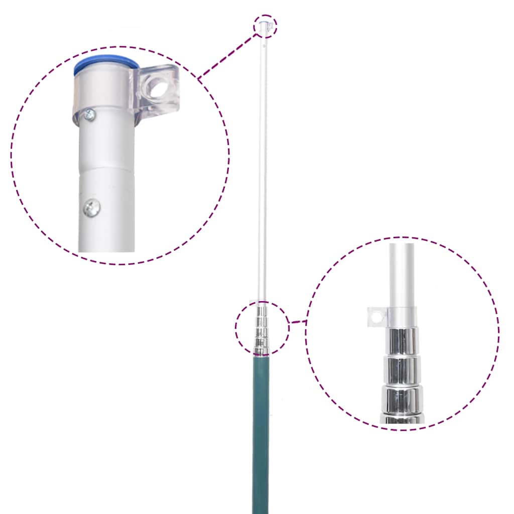 Europaflagge mit Mast 5,5 m Aluminium
