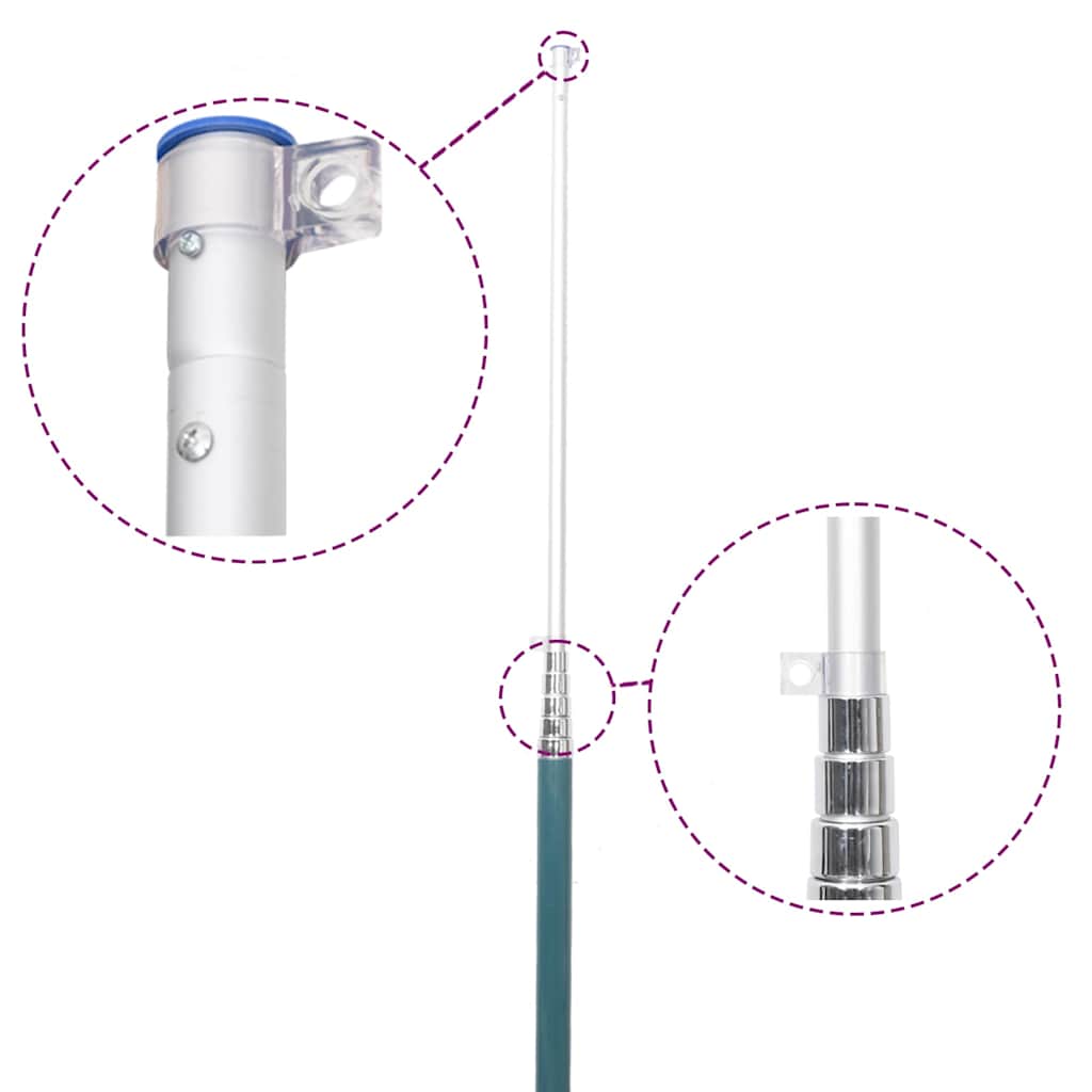 Flagge der Türkei mit Mast 5,5 m Aluminium