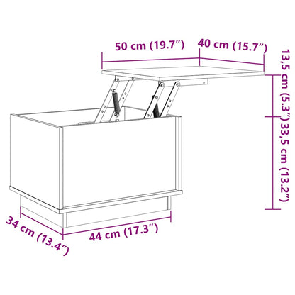 Couchtisch 40x50x35 cm Massivholz Kiefer