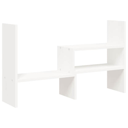 Monitorständer Weiß (39-72)x17x43 cm Massivholz Kiefer