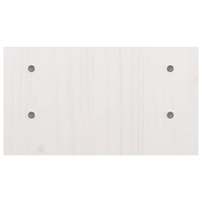 Monitorständer Weiß 50x27x15 cm Massivholz Kiefer