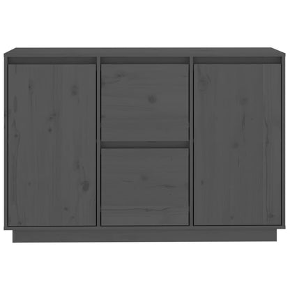 Sideboard Grau 111x34x75 cm Massivholz Kiefer