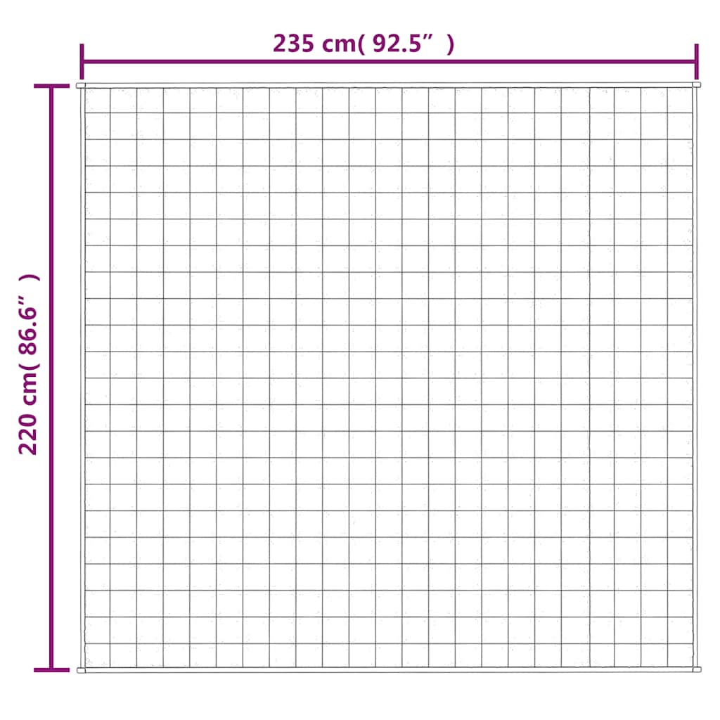 Gewichtsdecke Grau 220x235 cm 11 kg Stoff