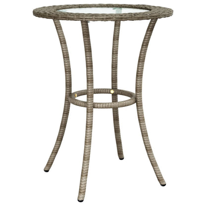 2-tlg. Sofagarnitur in L-Form mit Kissen Grau Poly Rattan