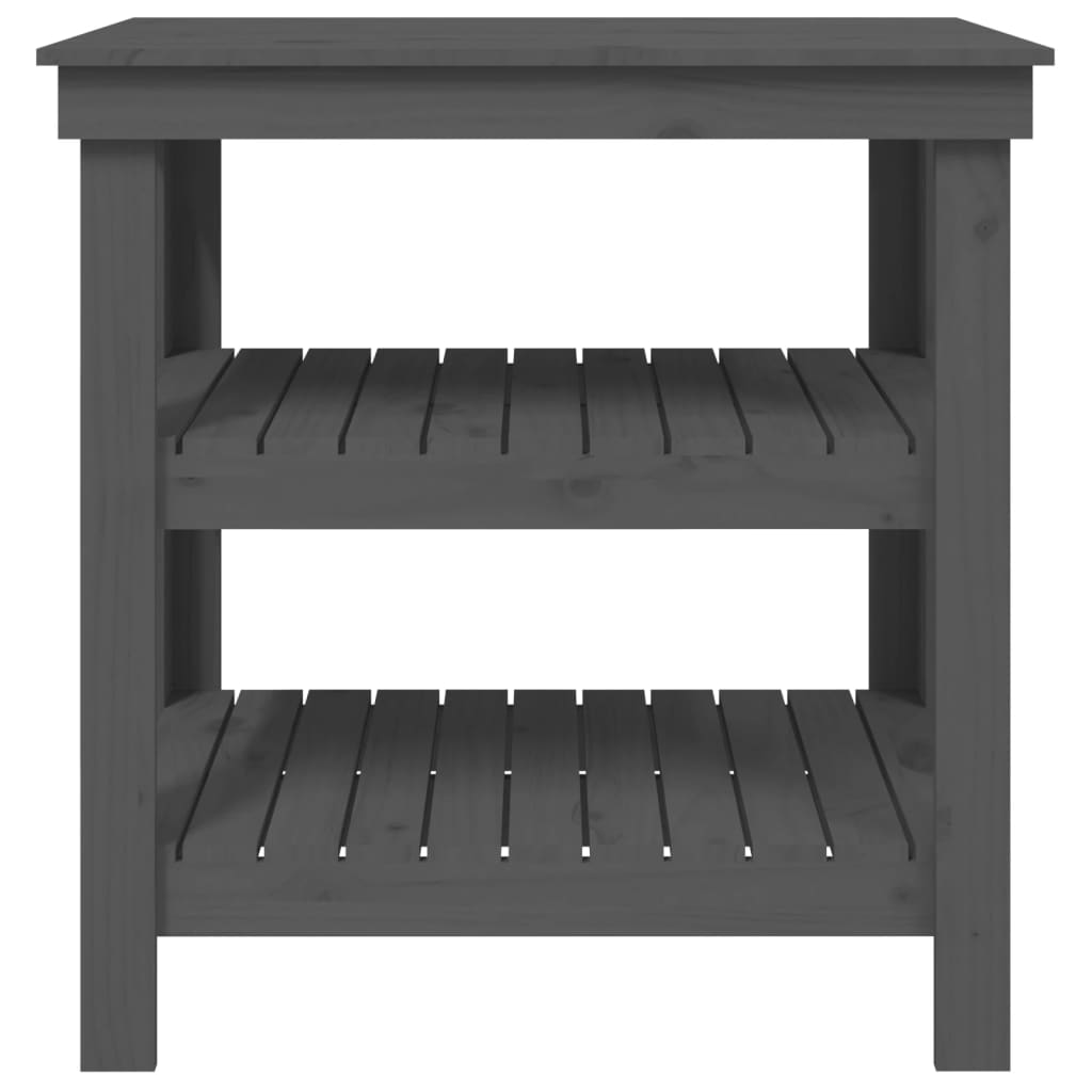 Werkbank Grau 78,5x50x80 cm Massivholz Kiefer