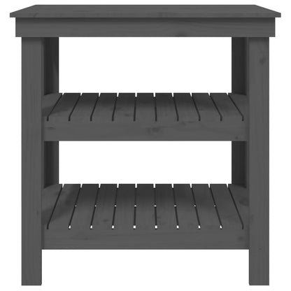 Werkbank Grau 78,5x50x80 cm Massivholz Kiefer