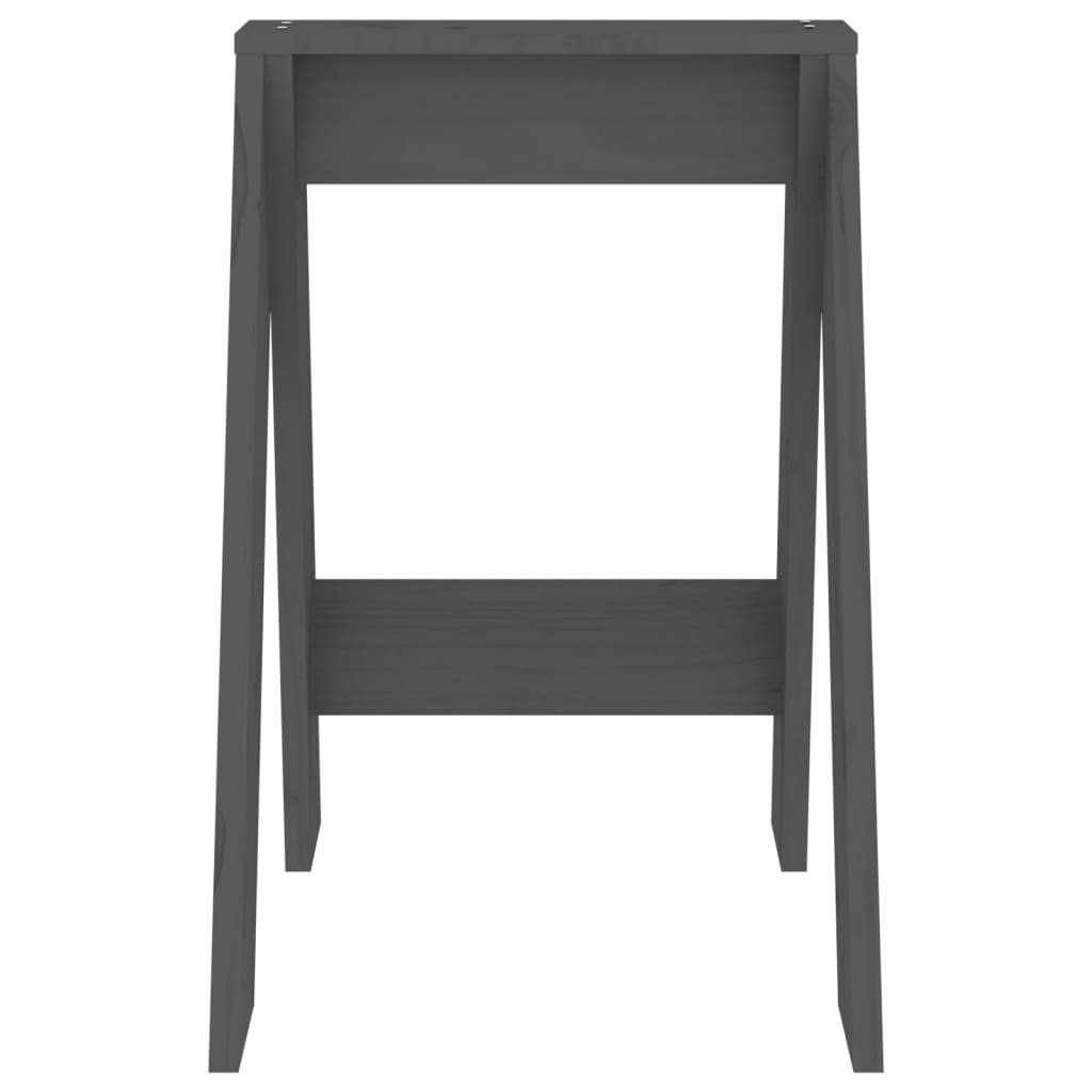 Hocker 2 Stk. Grau 40x40x60 cm Massivholz Kiefer