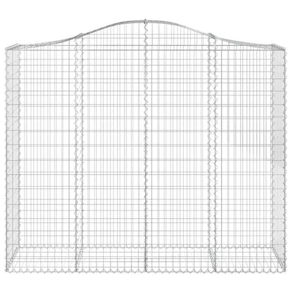 Gabione mit Hochbogen 200x50x160/180 cm Verzinktes Eisen