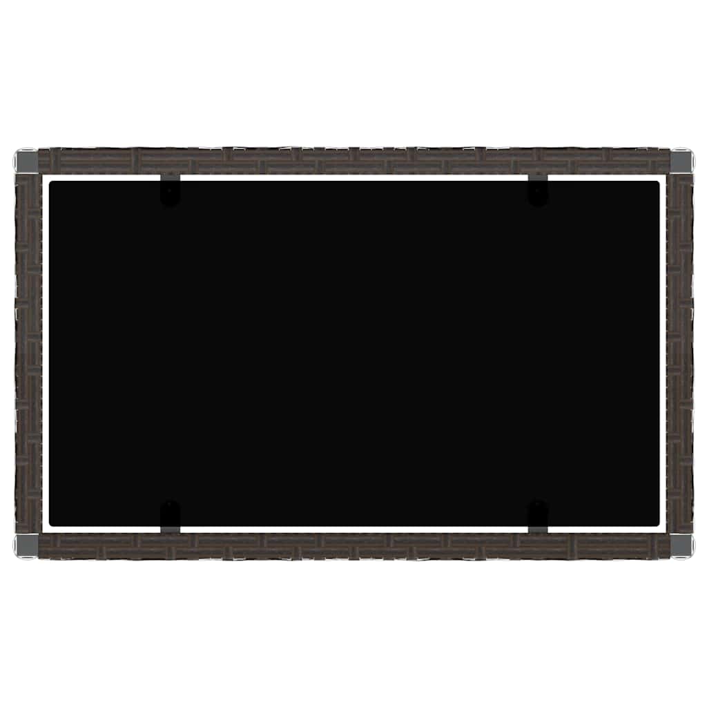 4-tlg. Garten-Lounge-Set mit Kissen Braun Poly Rattan