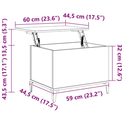 Couchtisch Sonoma-Eiche 60x44,5x45 cm Holzwerkstoff