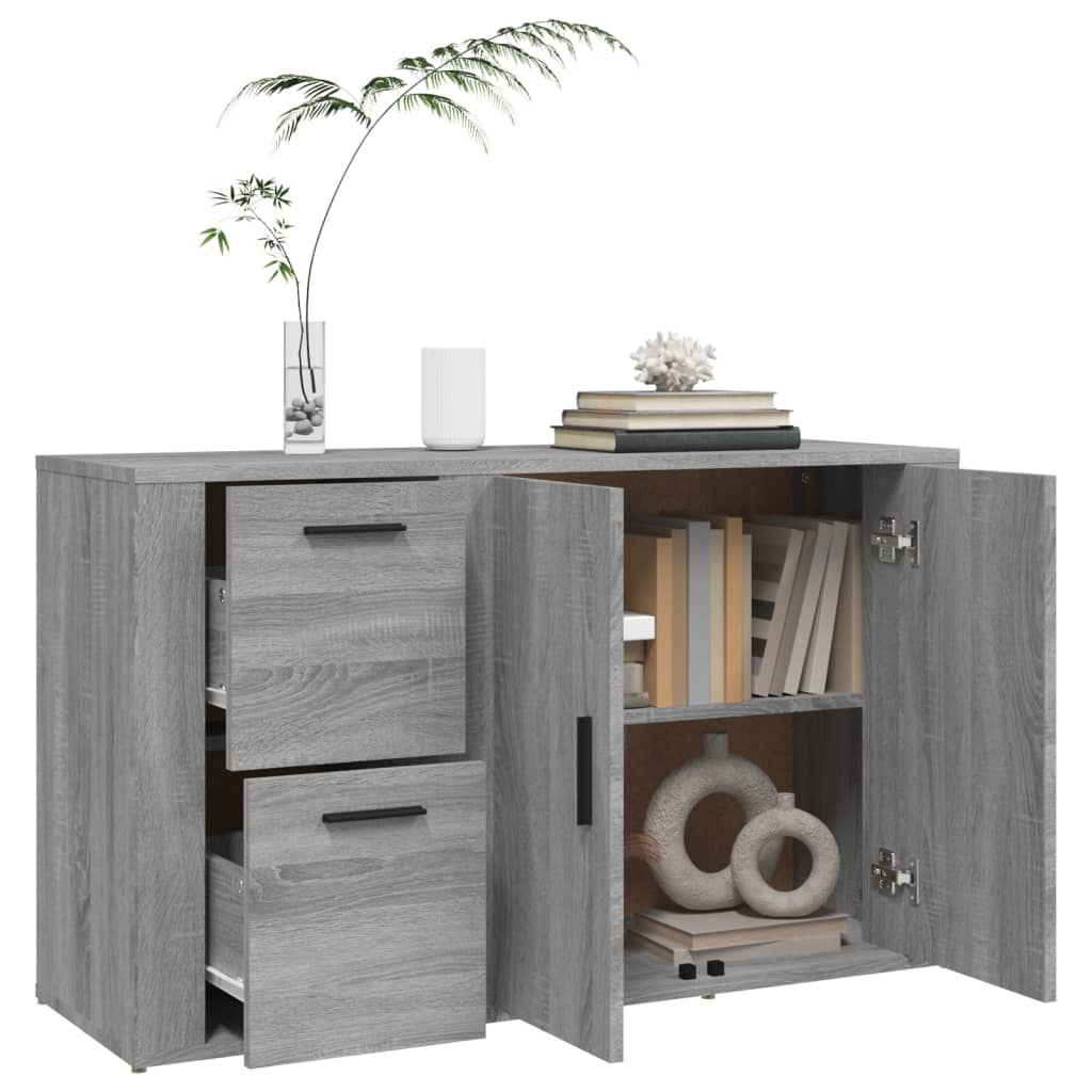 Sideboard Grau Sonoma 100x33x59,5 cm Holzwerkstoff