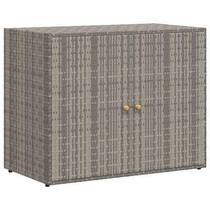 Gartenschrank Grau 100x55,5x80 cm Poly Rattan