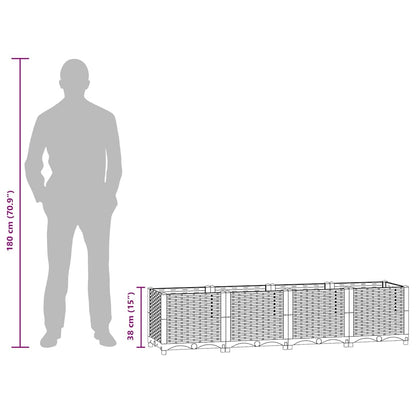Hochbeet 160x40x38 cm Polypropylen