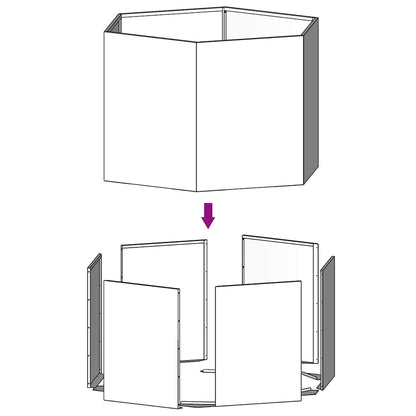 Pflanzkübel Rostig 60x60x45 cm Cortenstahl