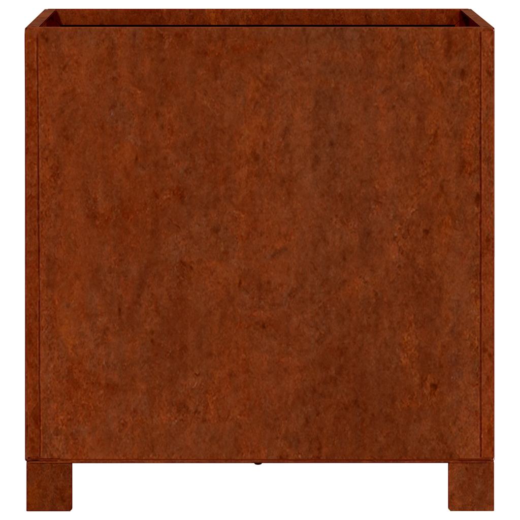 Pflanzkübel mit Beinen Rostig 40x40x40 cm Cortenstahl