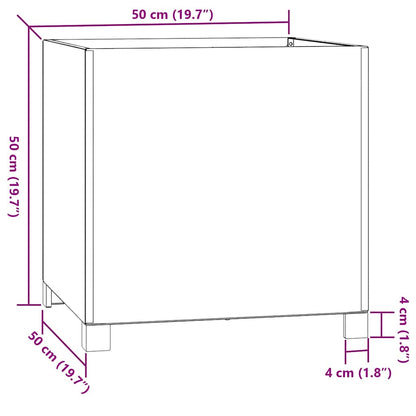 Pflanzkübel mit Beinen Rostig 50x50x50 cm Cortenstahl