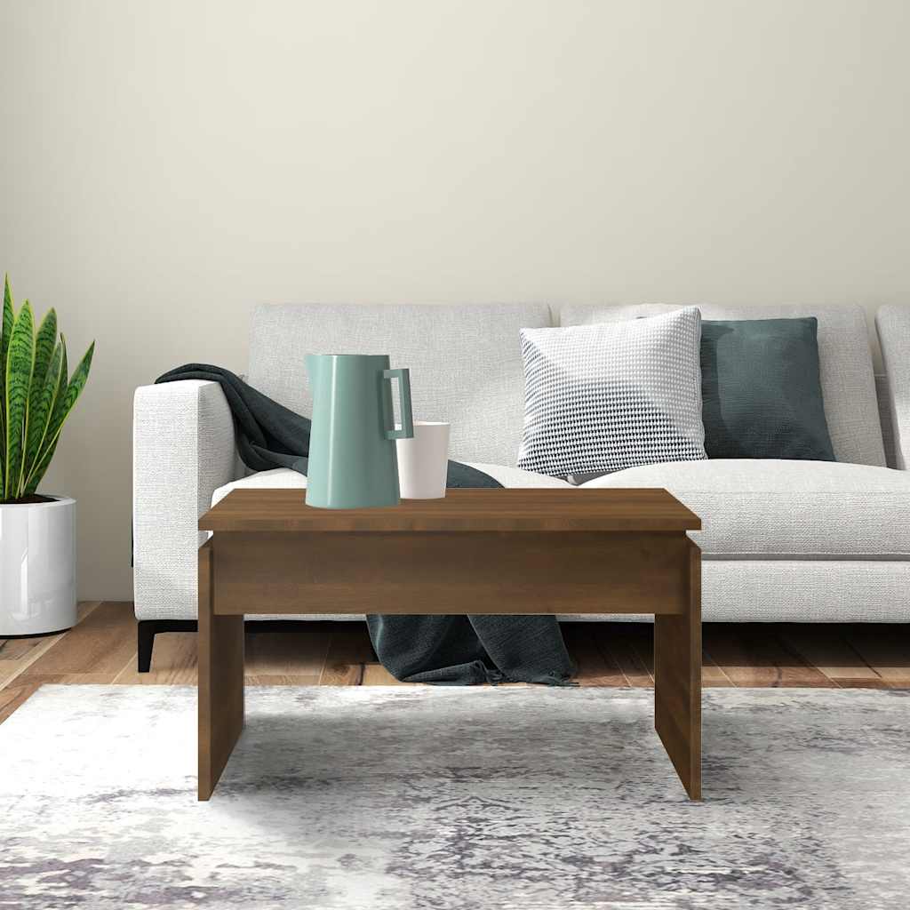 Couchtisch Braun Eichen-Optik 68x50x38 cm Holzwerkstoff