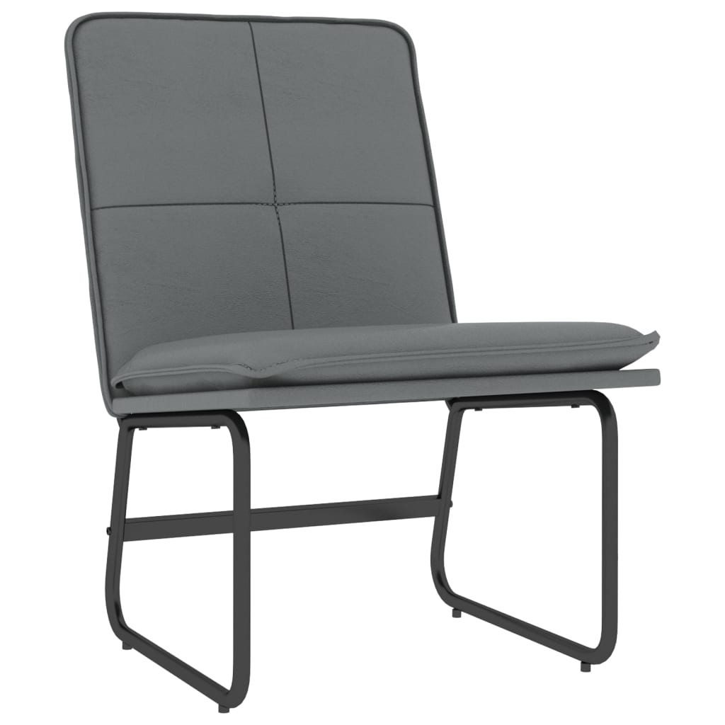 Loungesessel Grau 54x75x76 cm Kunstleder