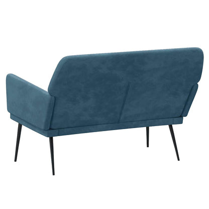 Sitzbank Blau 108x79x79 cm Samt