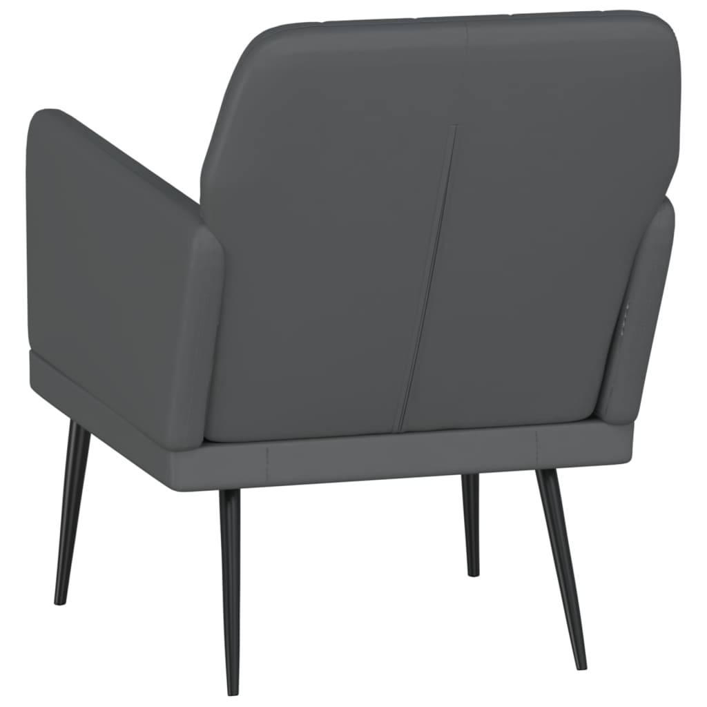 Sessel Grau 61x78x80 cm Kunstleder