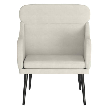 Sessel Creme 63x76x80 cm Samt