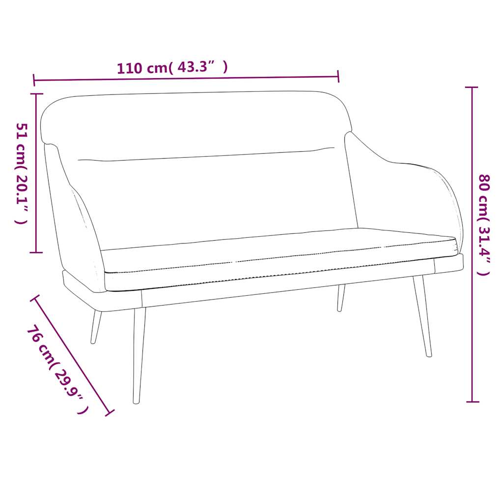 Sitzbank Dunkelgrün 110x76x80 cm Samt