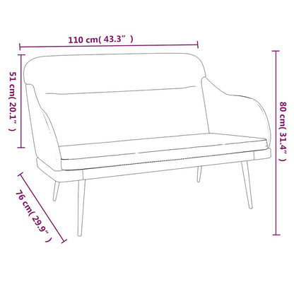 Sitzbank Dunkelgrün 110x76x80 cm Samt