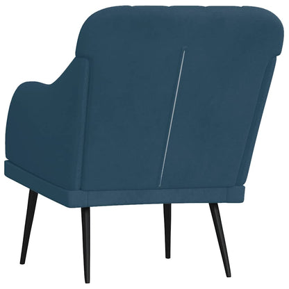 Sessel Blau 63x76x80 cm Samt