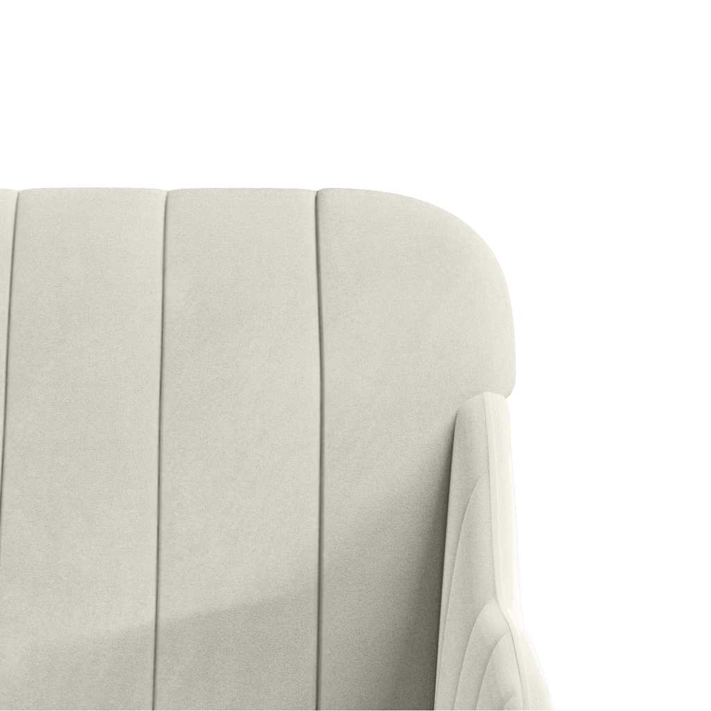 Sitzbank Creme 110x76x80 cm Samt