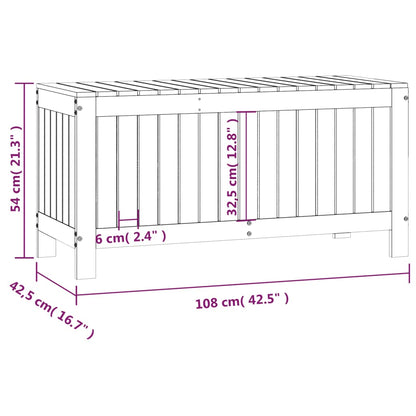 Gartentruhe Honigbraun 108x42,5x54 cm Massivholz Kiefer