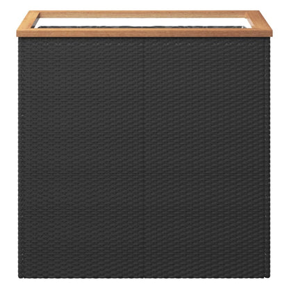 Pflanzkübel Schwarz 80x40x80 cm Poly Rattan