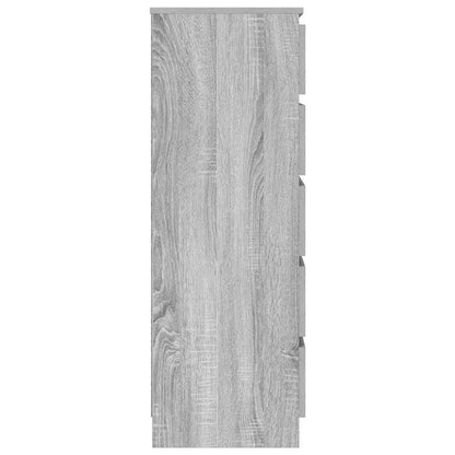 Schubladenschrank Grau Sonoma 60x36x103 cm Holzwerkstoff