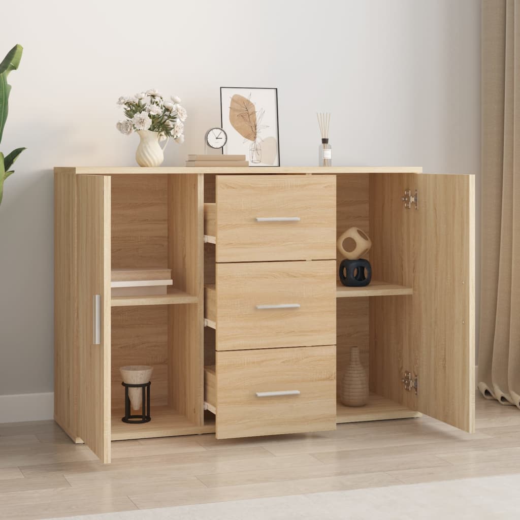 Sideboard Sonoma-Eiche 91x29,5x65 cm Holzwerkstoff