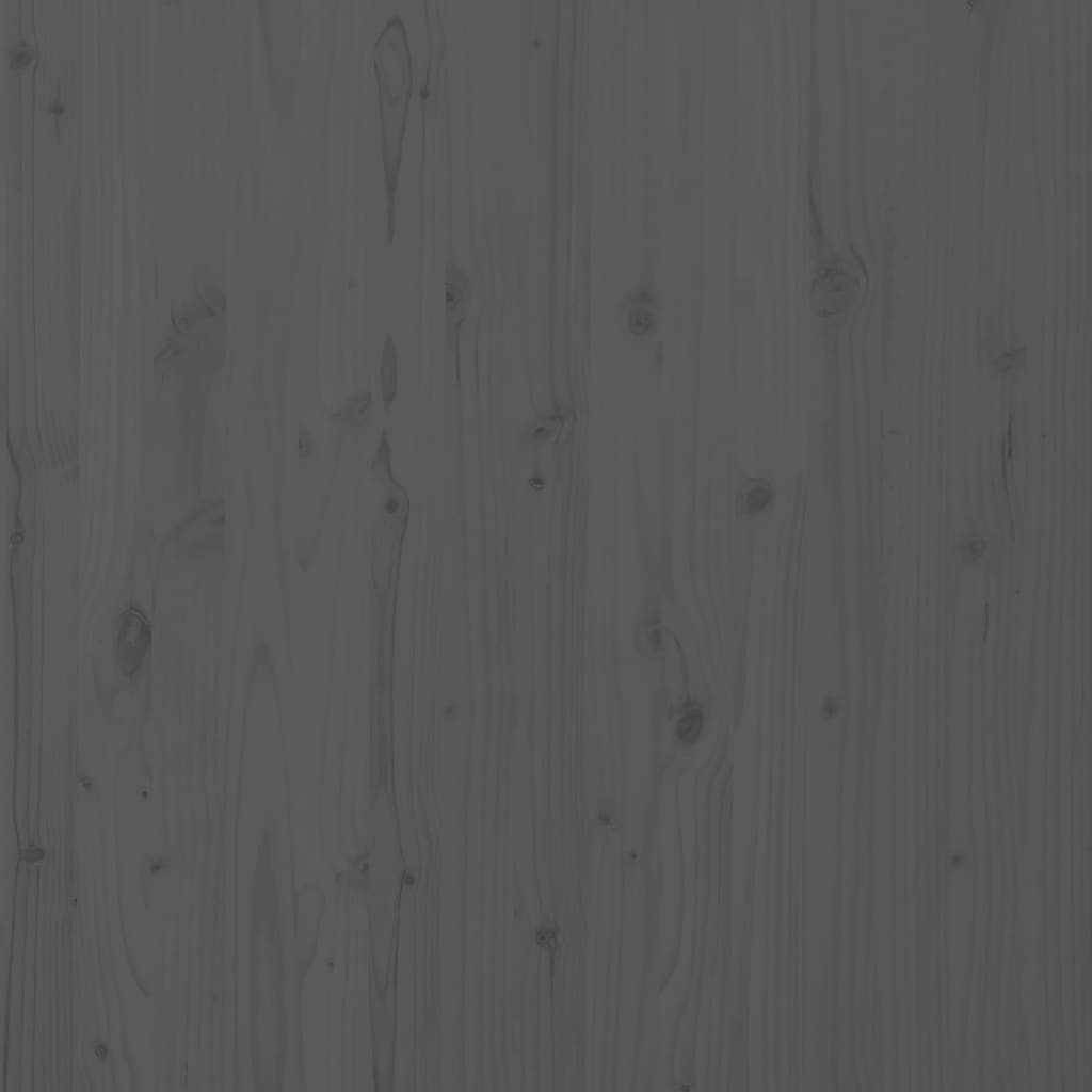 Wand-Kopfteil Grau 106x3x91,5 cm Massivholz Kiefer