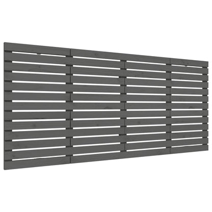 Wand-Kopfteil Grau 166x3x91,5 cm Massivholz Kiefer