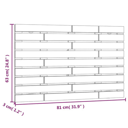 Wand-Kopfteil Grau 81x3x63 cm Massivholz Kiefer
