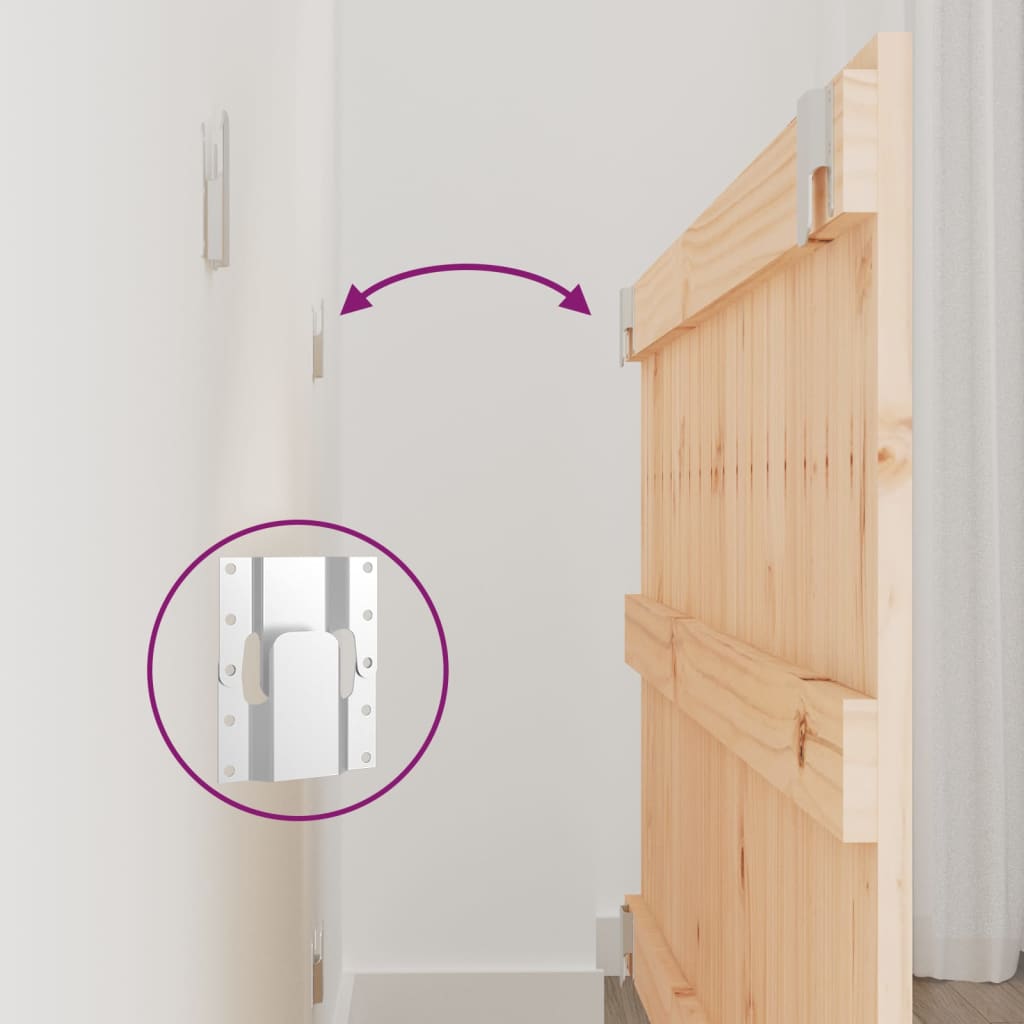 Wand-Kopfteil 108x3x60 cm Massivholz Kiefer