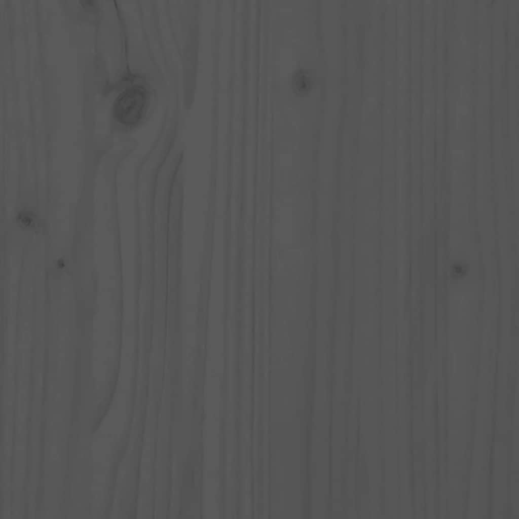 Wand-Kopfteil Grau 95,5x3x90 cm Massivholz Kiefer