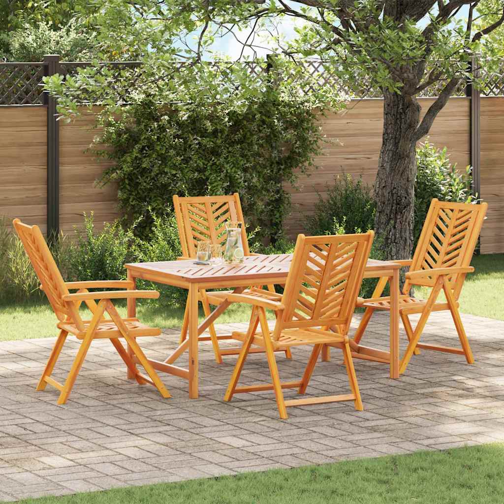 Garten Essgruppe 5 pcs Braun Massivholz Akazie